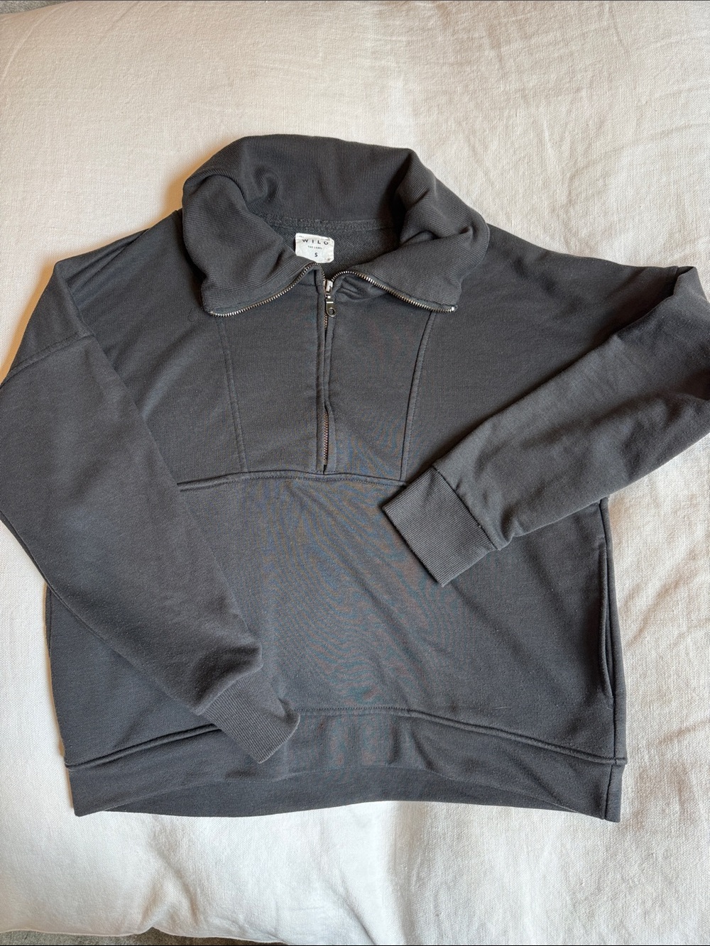 WILLOW Charcoal Half-Zip Pullover Sweatshirt - Women's